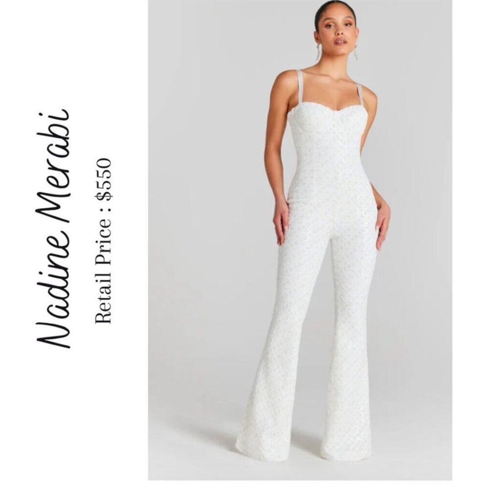 Nadine Merabi Hailey Crystal Jumpsuit NWOT